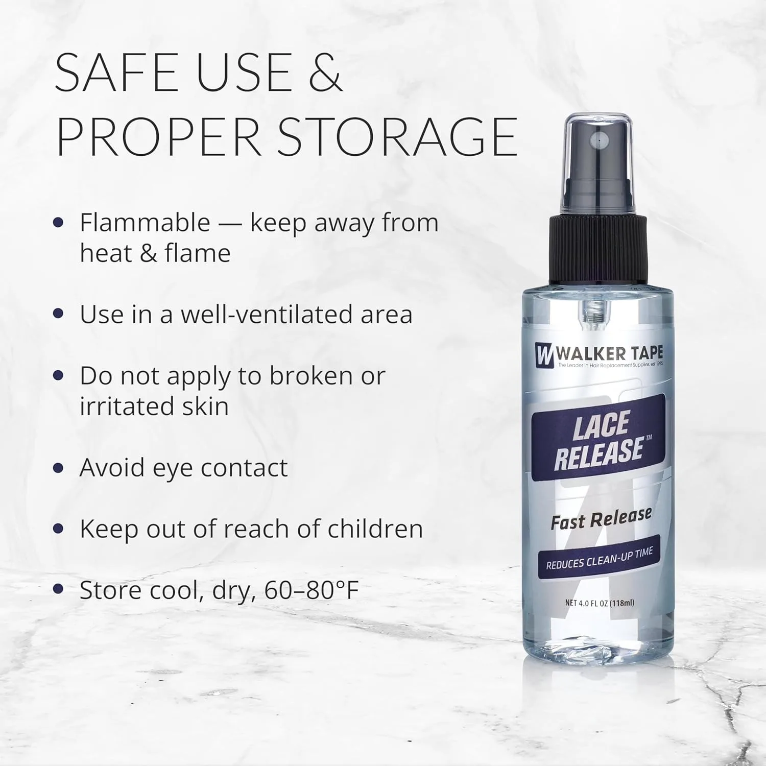 Hair Extensions & Adhesive Tape Remover Spray - Fast-Acting, Gentle, Non-Greasy Formula for Easy Cleaning