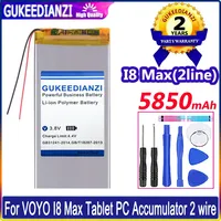 GUKEEDIANZI Battery 5850mAh For VOYO I8 Max I8Max Tablet PC Accumulator 2 Wire Batteries