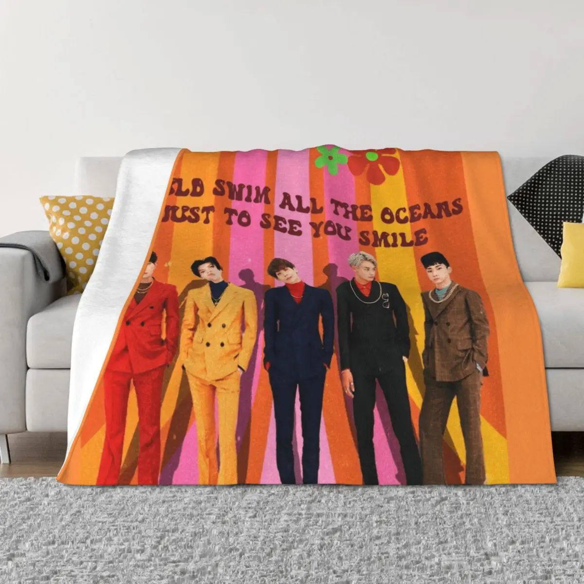 

Shinee 70's poster Throw Blanket Blankets For Bed Personalized Gift anime Soft Beds Blankets