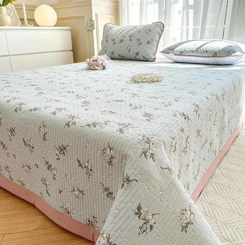 Thickened Single Tatami Bedding Cover 2023 New Autumn Winter Three-Piece Set Durable Plant Floral Design Polypropylene Bedspread