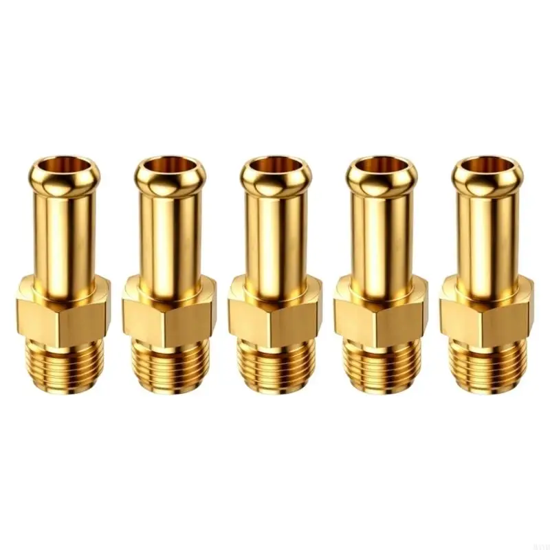 Male Thread Hose Line Part Set, Metal Body with Wrenches Flat Center, 5 Pack for Hose Change, Repair Tasks, Shop Service, M4YD