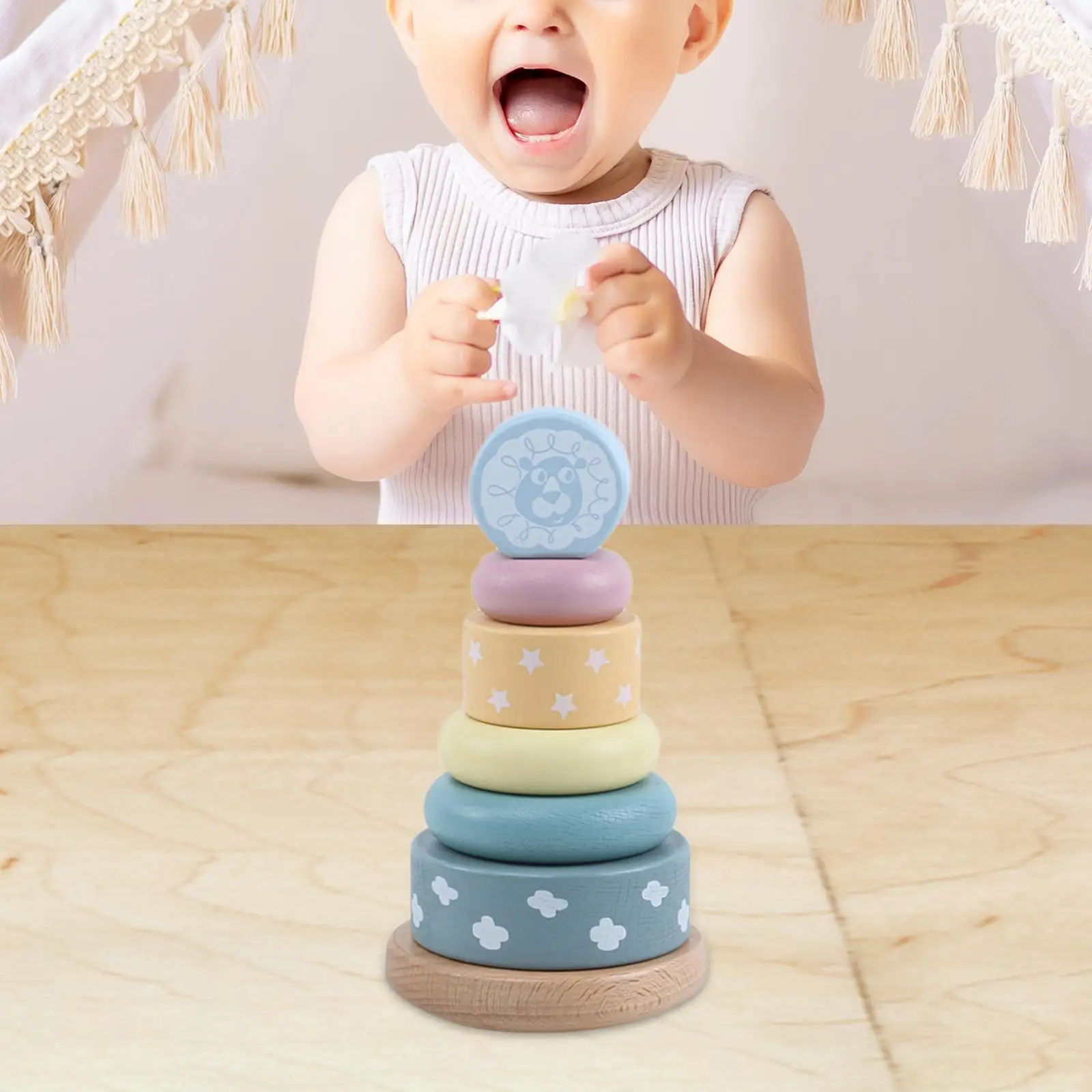 Baby Stacking Toy Nesting Toy Hand Eye Coordination Stem Learning Toy Classic Toy Sensory Toy Baby Toys for Kid Boy Girls Gifts