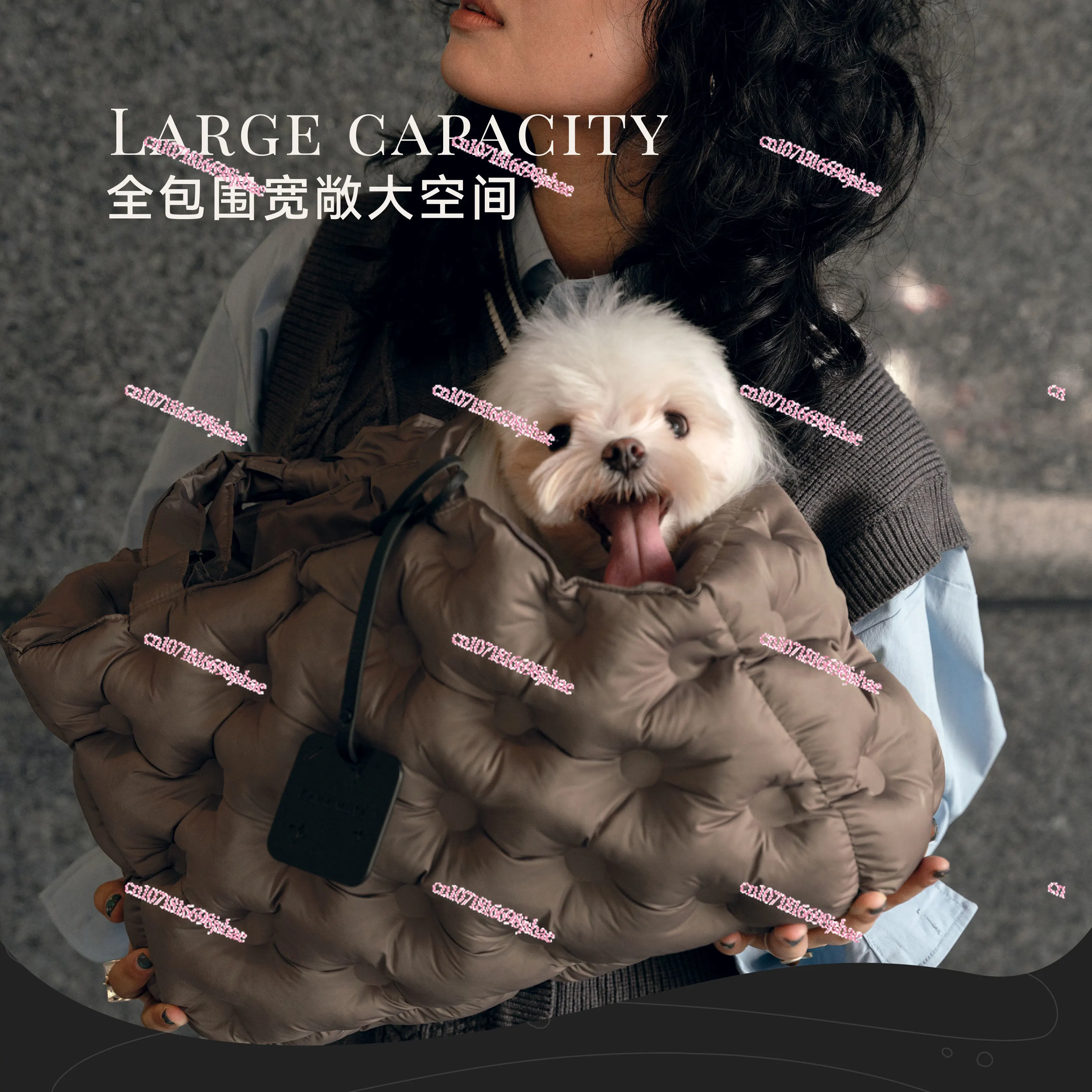 Pet Air Out Bag Small Dog Portable Breathable Oblique Straddle Cat and Dog Bag