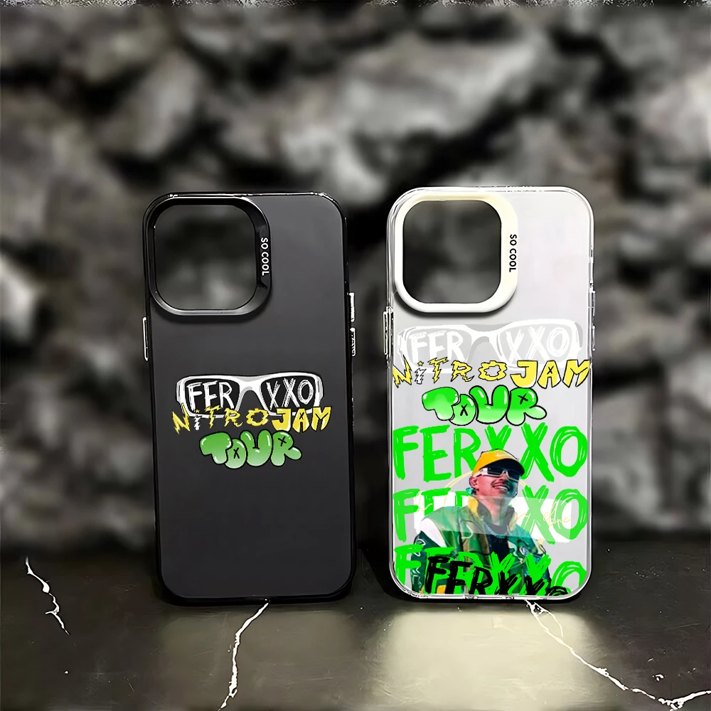 Feid Nitro Jam Ferxxo Cassa Del Telefono Per iPhone 15 14 13 12 11 Pro Max X XR XSMAX 8 7 Plus Candy Opaco Antiurto Della Copertura Posteriore