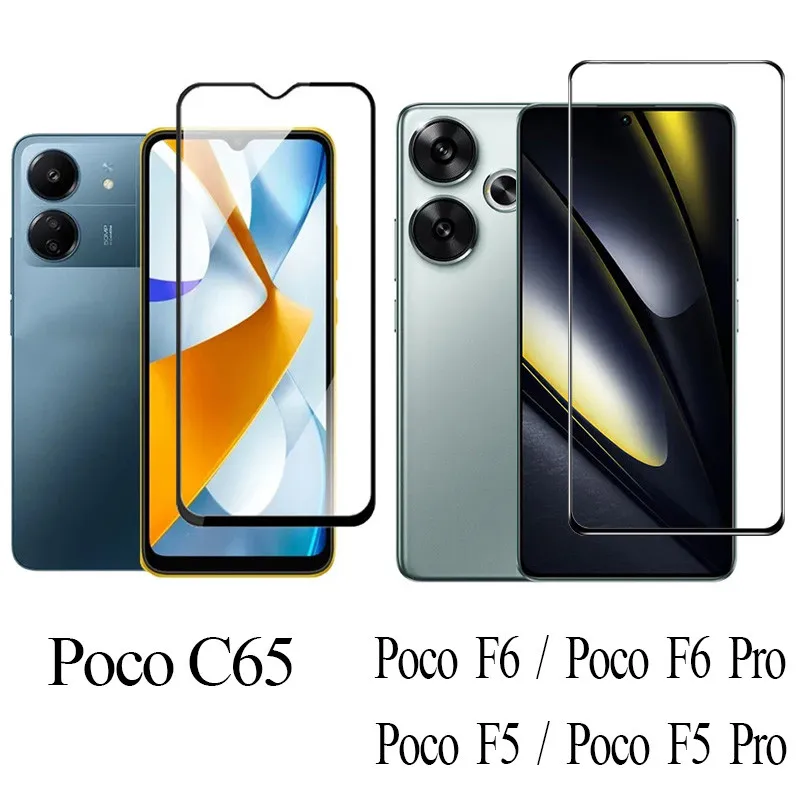 poco c65 cristal templado 9H para poco-f6 protector pantalla xiaomi poco f5 poco c65 protector poco xiaomi c65 anti impacto poko f6 pro protector de