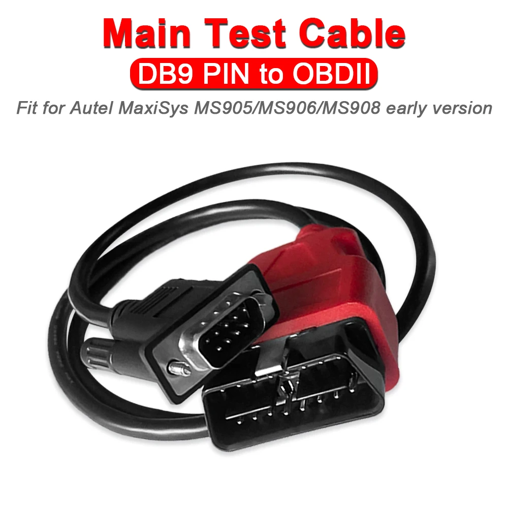 RS-232 DB 9pin Main Test Cable Fit for Autel MaxiSys MS905/MS906/MS908 DB9 to 16pin OBDII Diagnostic Cable RS-232 OBD2 Connector