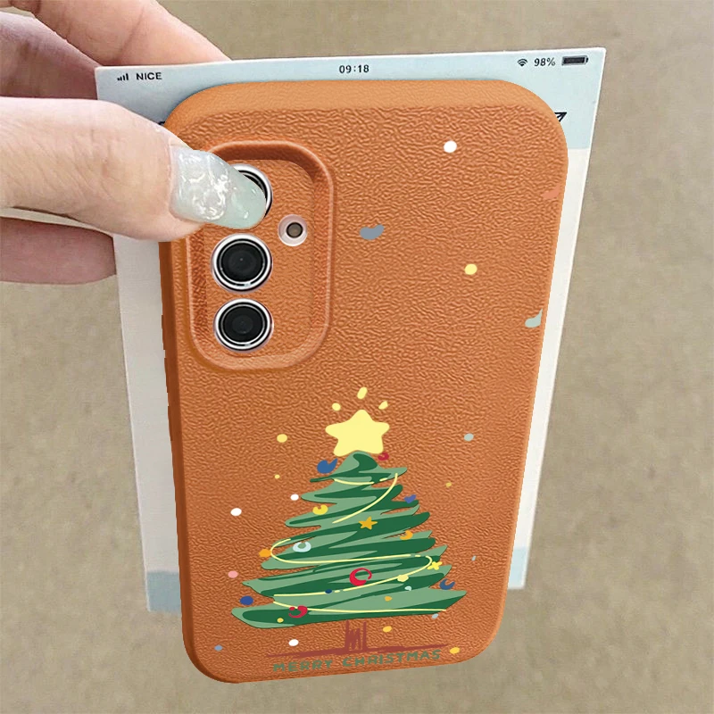 

Чехол для телефона с узором «Рождественская елка» для Samsung Galaxy S25 Edge S24 FE S23 S22 Ultra Plus A17 A56 A36 A55 A16 A15 A54 5G Чехол из ТПУ