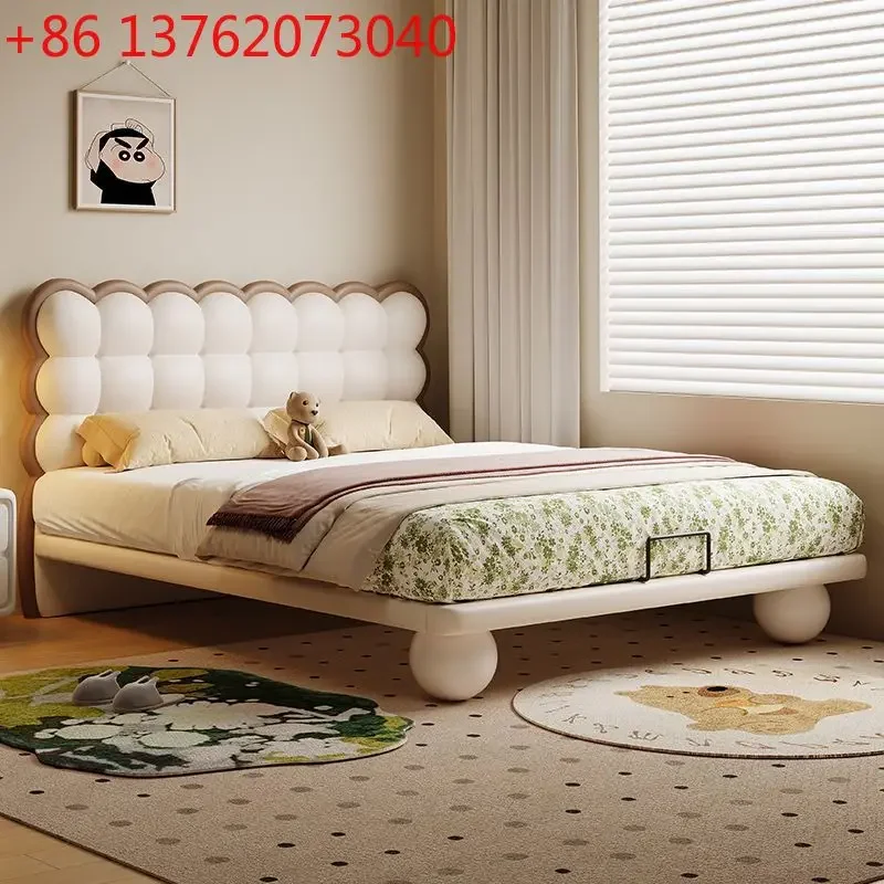 Simple modern children boy double bed creative cookies children's bed