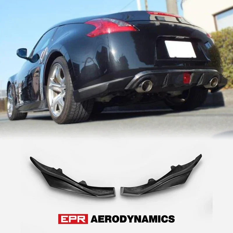 Car-styling For Nissan Z34 370z FRP Fiber Glass Rear Bumper Spat Fiberglass Auto Body Kit Corner Cover Accessories Racing Trim