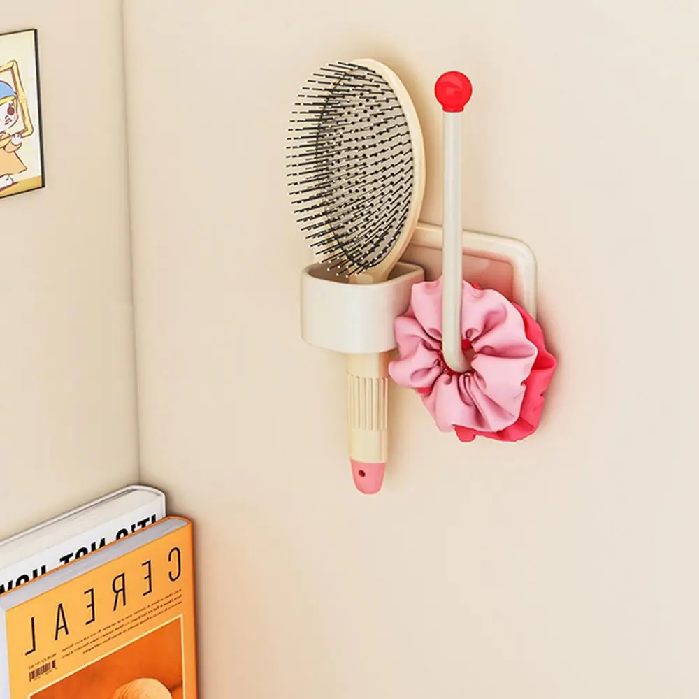 Multi-purpose Wall Mounted Headband Hook Self Adhesive Punch-Free Hair Dryer Storage Rack Space Saving Storage Rack