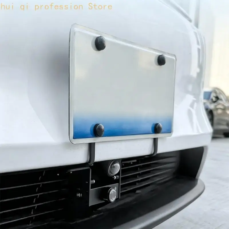 Aluminium-Kennzeichenhalterung mit verdeckter Struktur, schwarzer Low-Profile-Kennzeichenhalterung für den täglichen – Detail 5