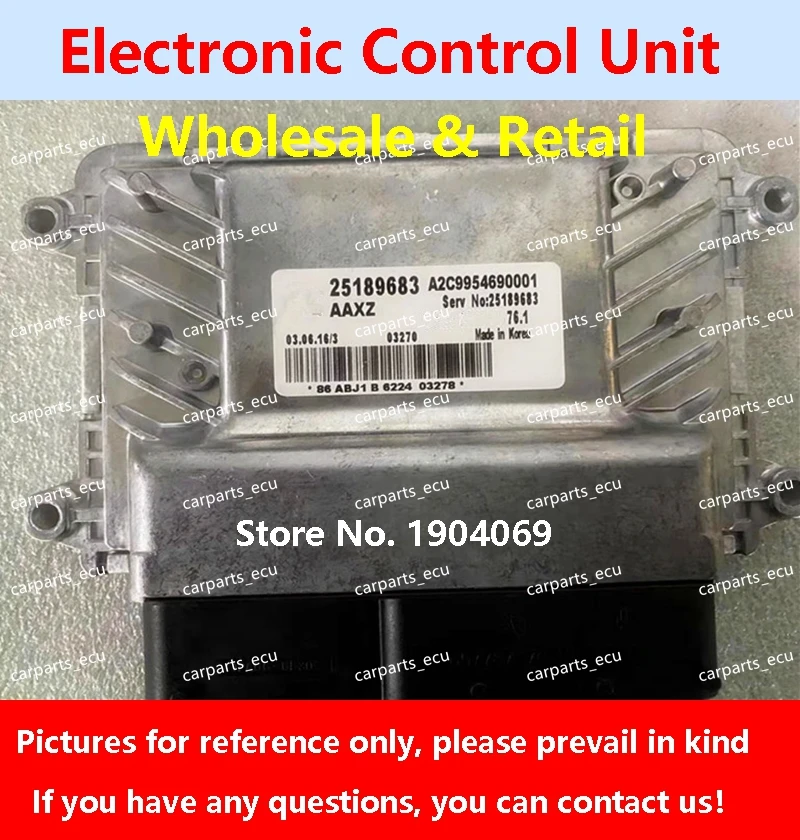 

ECU Chevrolet Cruze Car Engine Computer Board Electronic Control Unit For car 25189683/25189682 5WY1J27A 25189683