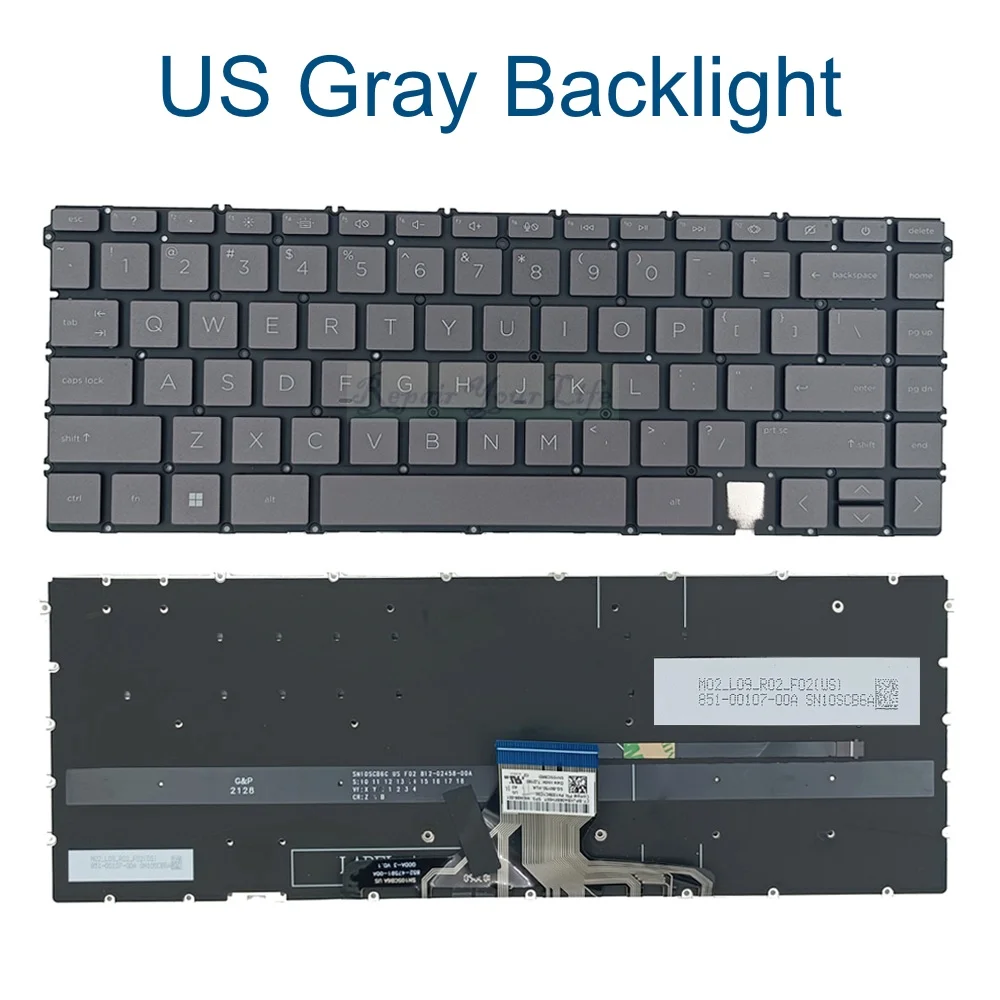 Clavier rétro4.2 américain pour ordinateur portable HP Spectre, 2 en 1, X360, IER, F, IER, f0013dx, f0023dx, f1013dx, f1023dx, f1747nr, f0035nr, M85604, M83497 001
