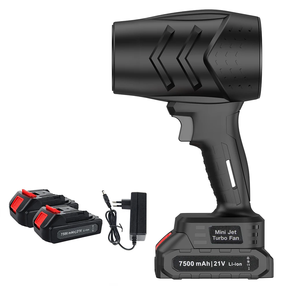 Souffleur d'air électrique sans fil, 200 M/S, Turbo Jet, 36000 tr/min, outil de soufflage de poussière et d'air portatif, outil électrique pour enlever les feuilles de neige