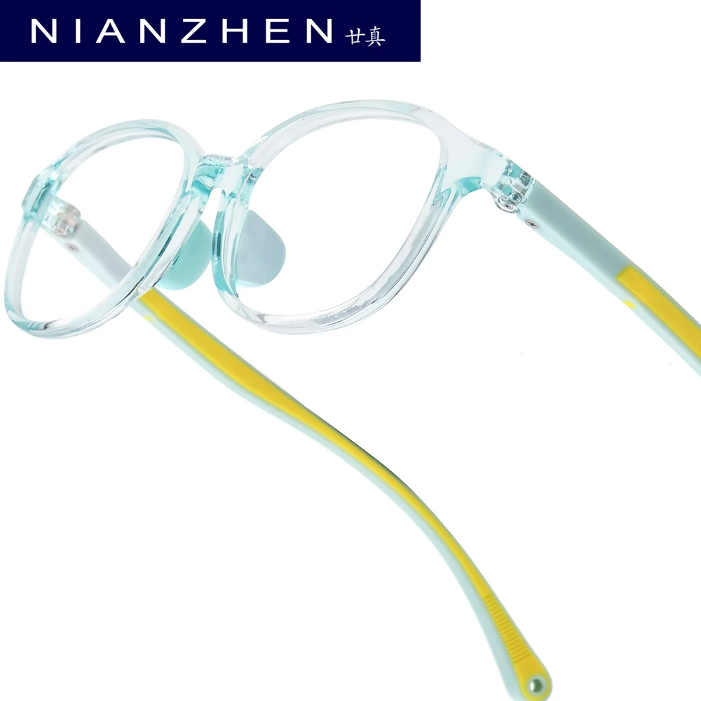 

NIANZHEN TR90 Children Eyeglass Frames Square Brand Design Glasses Ultralight Kids Silicone Eyewear Girls Boys Spectacles 52002