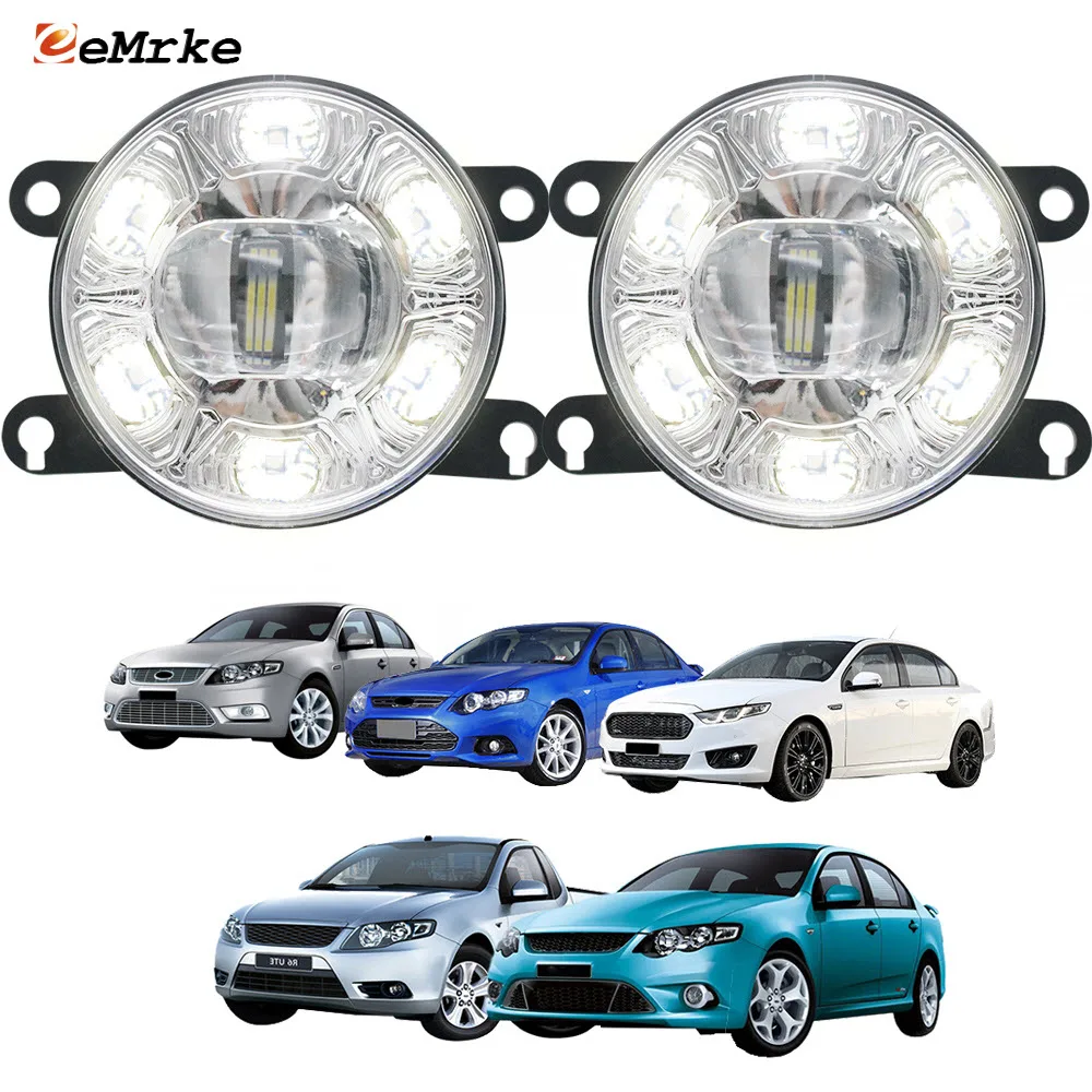 

Led Fog Lights Assembly for Ford Falcon FG 2008-2020 Car PTF with Clear Lens White DRL Front Daytime Running Driving Lamp