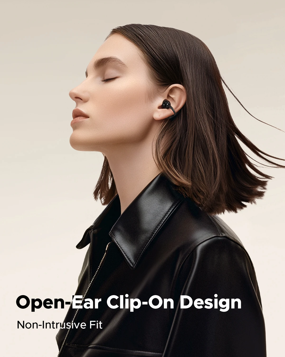 Truefree Clip C10 Open Ear Headphones Bluetooth 5.4 Wireless Earbuds with 12mm Dual Driver, Spatial sound,Fast Charge,IPX5