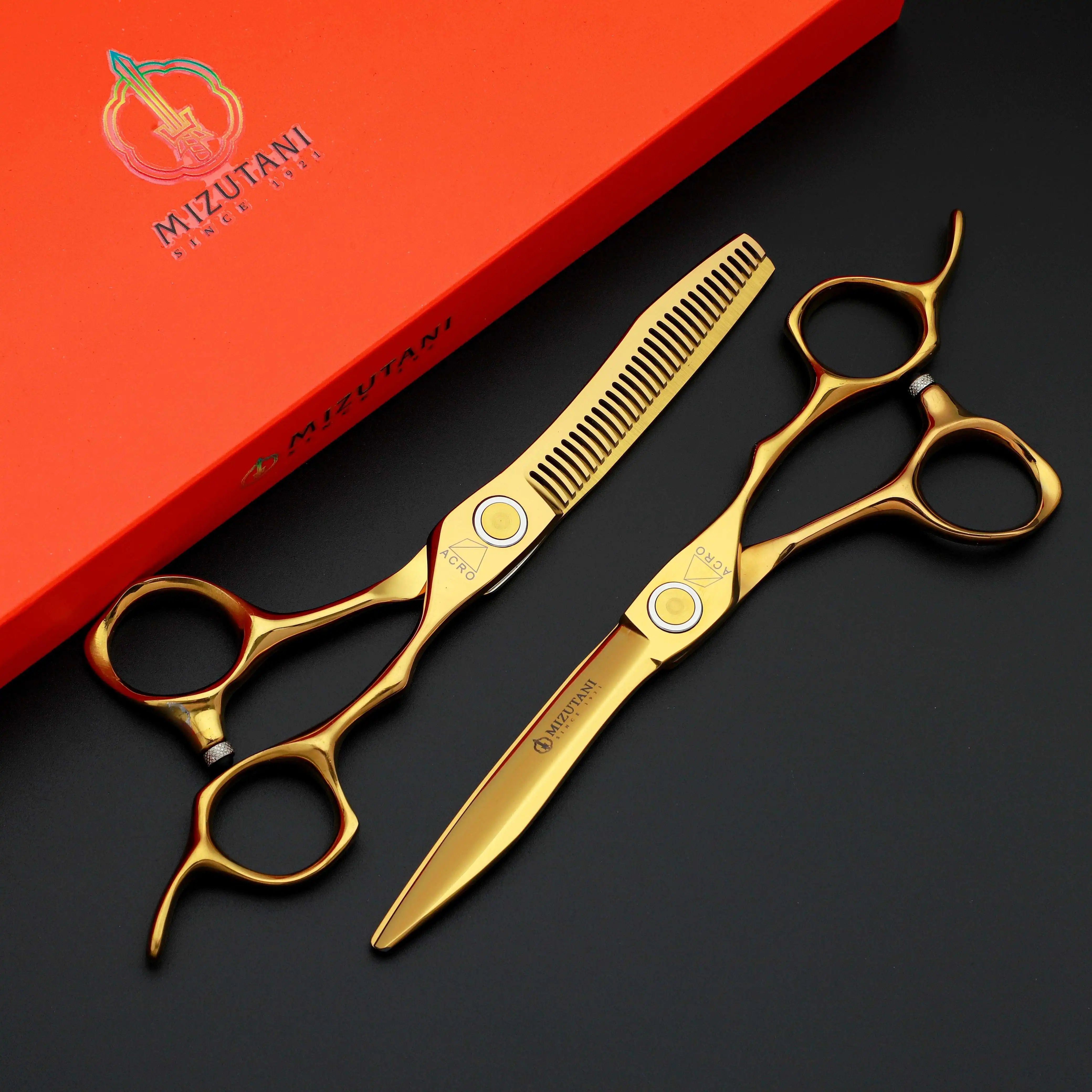 

MIZUTANI barber Scissors professional hairdressing scissors 6.0 inch 440C material Hair cutting machine Hair cutting scissors