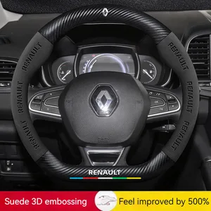 Auto Wildleder -Lenkradabdeckung, Nicht -Slip -Abdeckung, selbst -Stück -Auto für Renault Kadjar, Scenic, Megane, Sandero, Espace, Clio, Captur, Kangoo, Laguna, 38 cm 10 Hauptverkaufsabdeckung für Sandero - №4