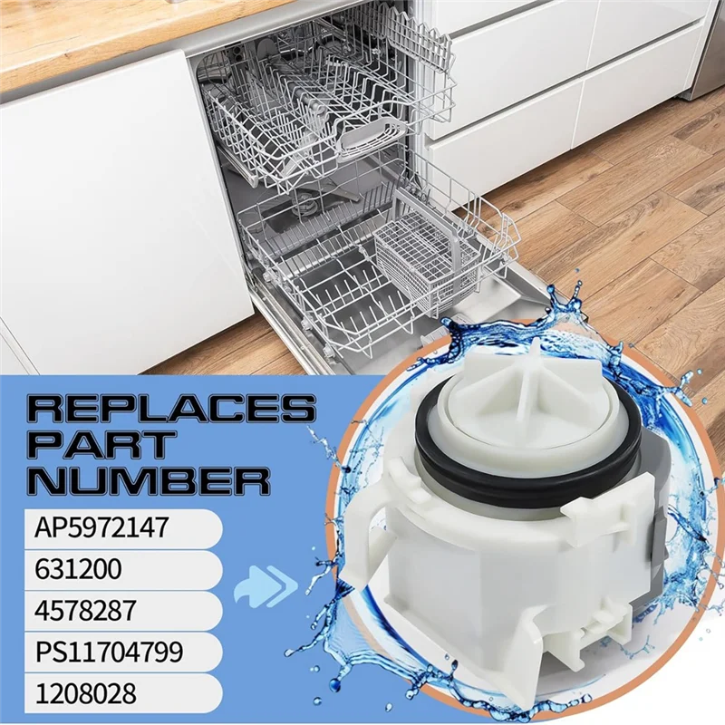 Dishwasher Drain Pump Motor Assembly 00631200 For –Replacement Part For Models PS11704799 AP5972147