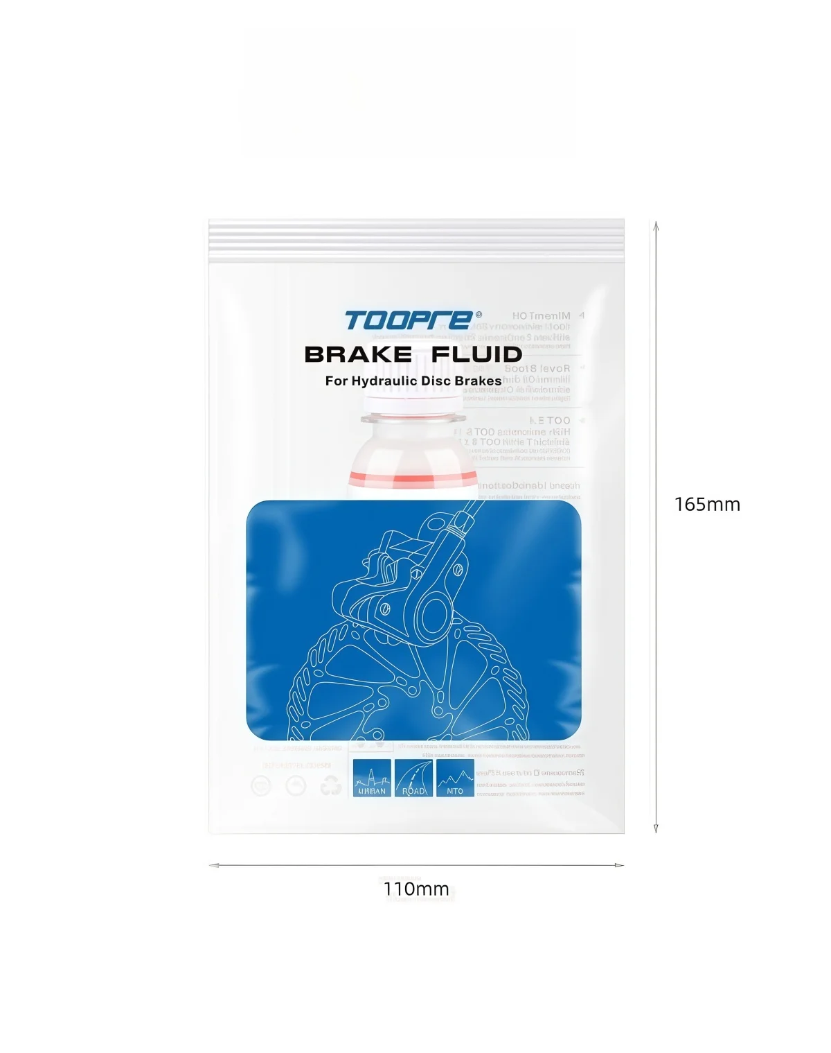 TOOPRE 60 ml Fahrrad-Hydraulikbremsflüssigkeit – Mineralöl & DOT 4/5.1 3 Formeln für SHIMANO/TEKTRO/SRAM/MAGURA, vorgemessene Flasche – Detail 10