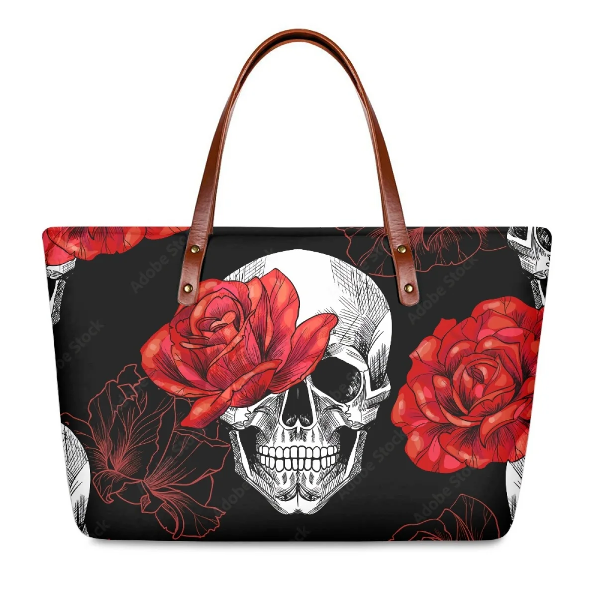 

Noisydesigns Vintage Floral Skull Women Top Handbag Lady Shoulder Casual Purses Totes Luxury 2024 Bolsa Para Mujer Dropshipping