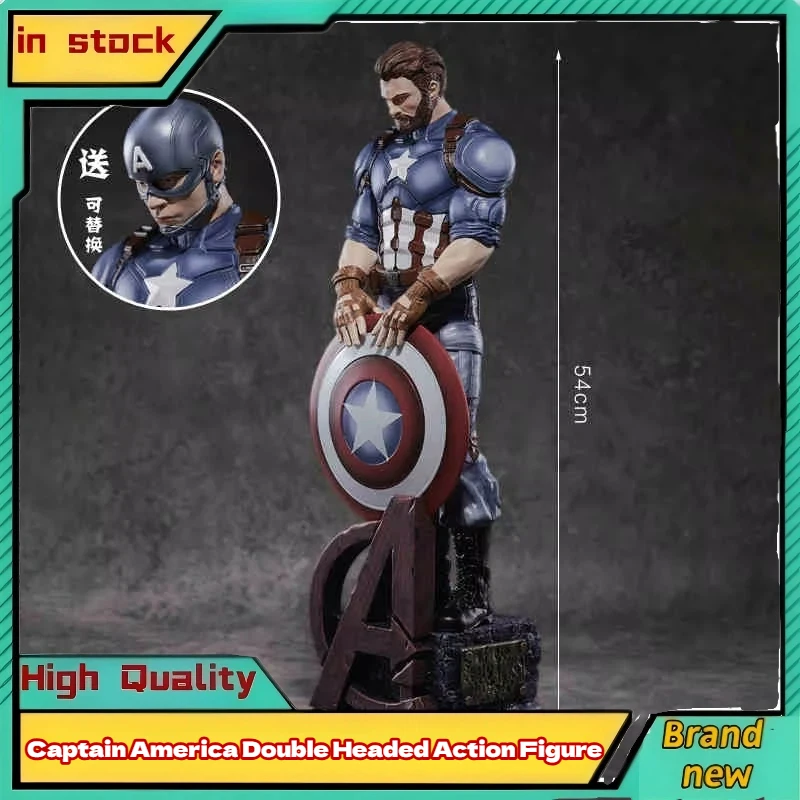 

В наличии: Фигурка Капитана Америки с двумя сменными головами, полноразмерная скульптура, коллекционная модель для декора рабочего стола
