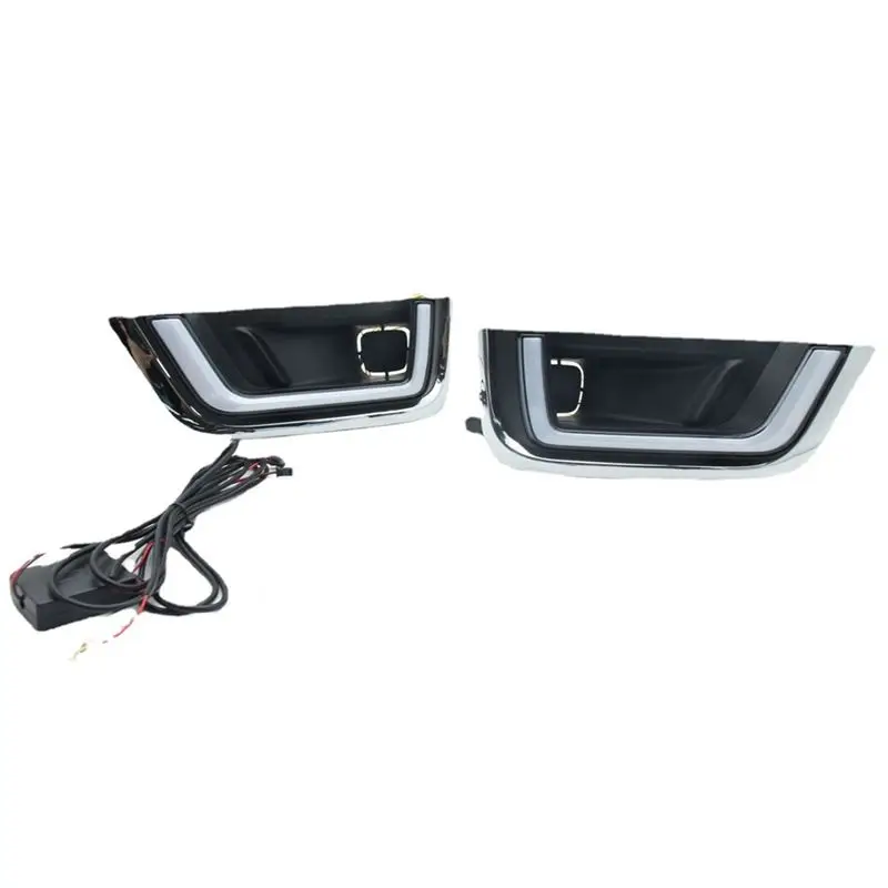 

A13F-LED Daytime Running Light For Toyota Land Cruiser LC300 2022 2023 White DRL Amber Dynamic Turn Signal Lamp