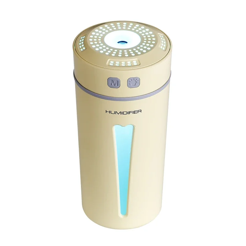 Mini umidificador máquina de aromaterapia pulverizador hidratante baixo ruído com luz noturna colorida umidificador de ar usb para casa carro 260ml