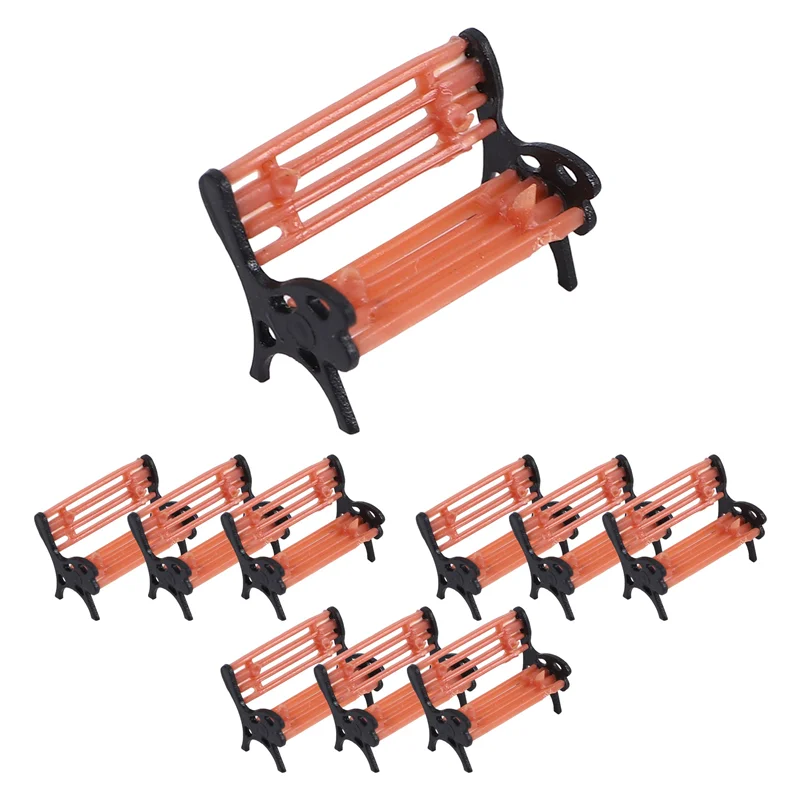 B05C-10Pcs نموذج قطار HO N O مقياس مقعد كرسي نموذج أريكة شارع بارك تخطيط الحرف البلاستيكية ، تخطيط الحديقة/السكك الحديدية