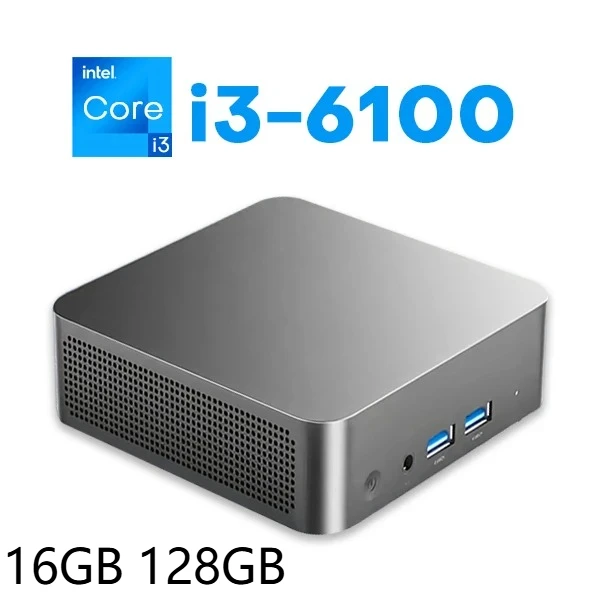 良品 小型PC(i3-6100/8GB/SSD128GB/Win11Pro) 2026 Mini PC Intel Core i3 6100 Windows 11 Pro 16GB RAM 1TB M.2