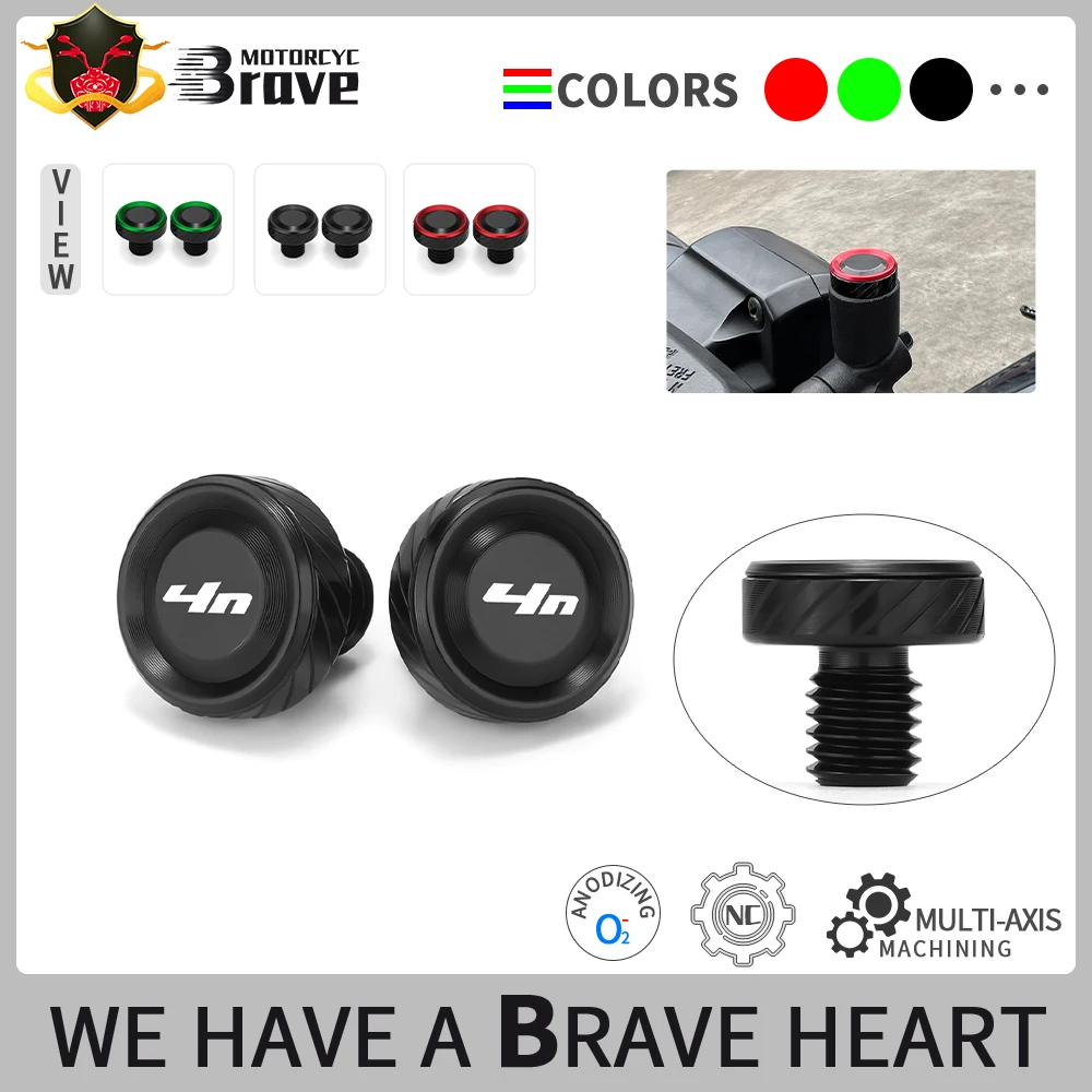 

Motorcycle CNC Aluminum Mirror Hole Plugs Screw M10 For ER-4N 2010 2011 2012 2013 ER-6N 2005-2010