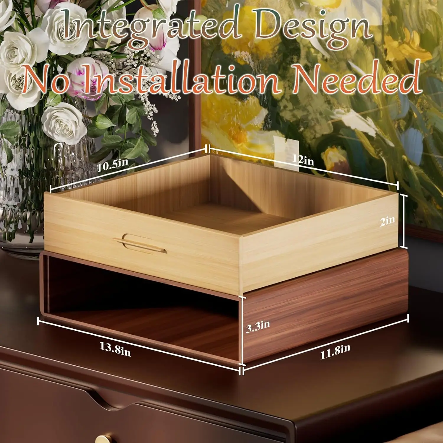 

Cross-border table wooden coffee capsule storage box pantry tea bag organizer home base bracket