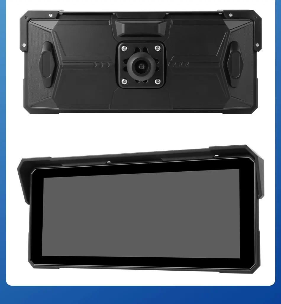 Srnubi 8,1 Zoll Motorrad DVR Navigation GPS Wireless Carplay Moto Android Auto IP67 Wasserdichter Monitor Motorradhelm Kamera – Detail 22