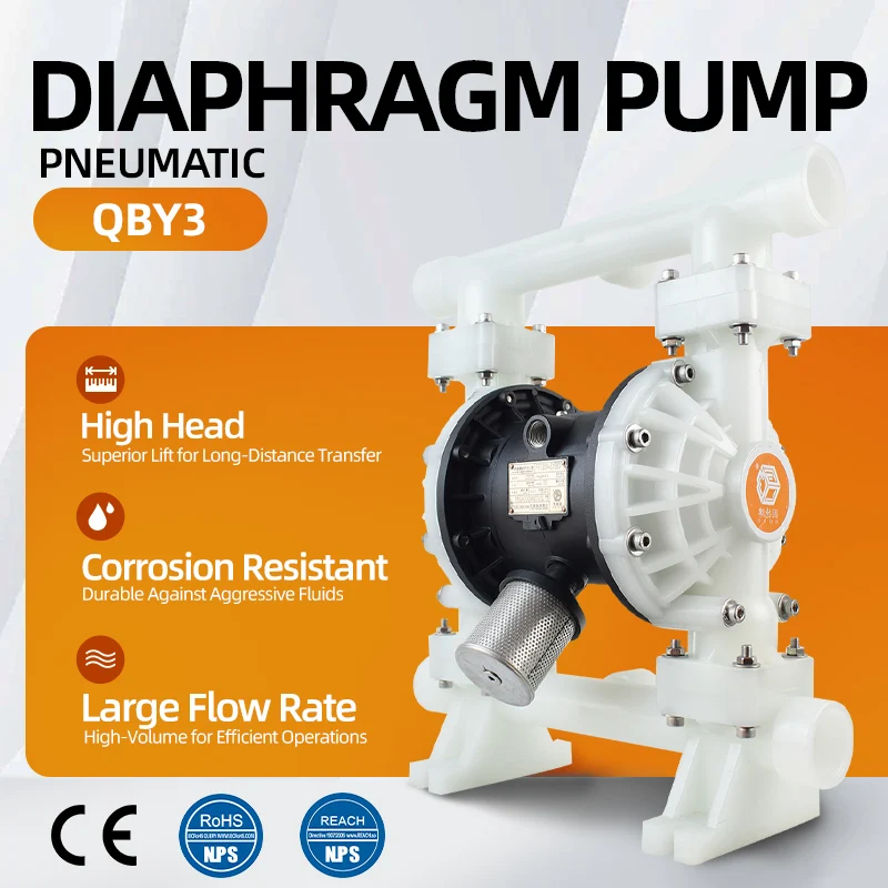 QBY3-40S Engineering PP Diaphragm Pump Sewage for Irrigation Oil Transfer for Flooding
