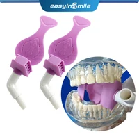 Eyector de Saliva Dental Easyinsmile, tubo de succión fuerte, bloque de mordida, boquillas de aislamiento, adaptador de escudo seco Autoclavable, 1/2 Uds.
