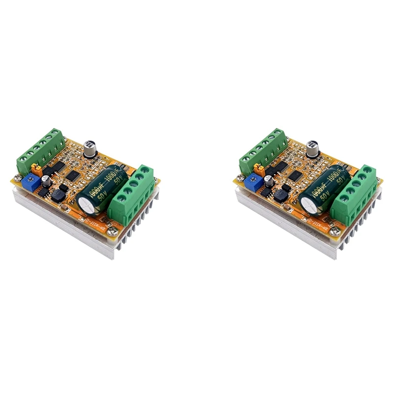 2X 6-60V BLDC Three Phase DC Brushless Motor Controller 400W PWM Hall Motor Control Driver Board(Without Hall)