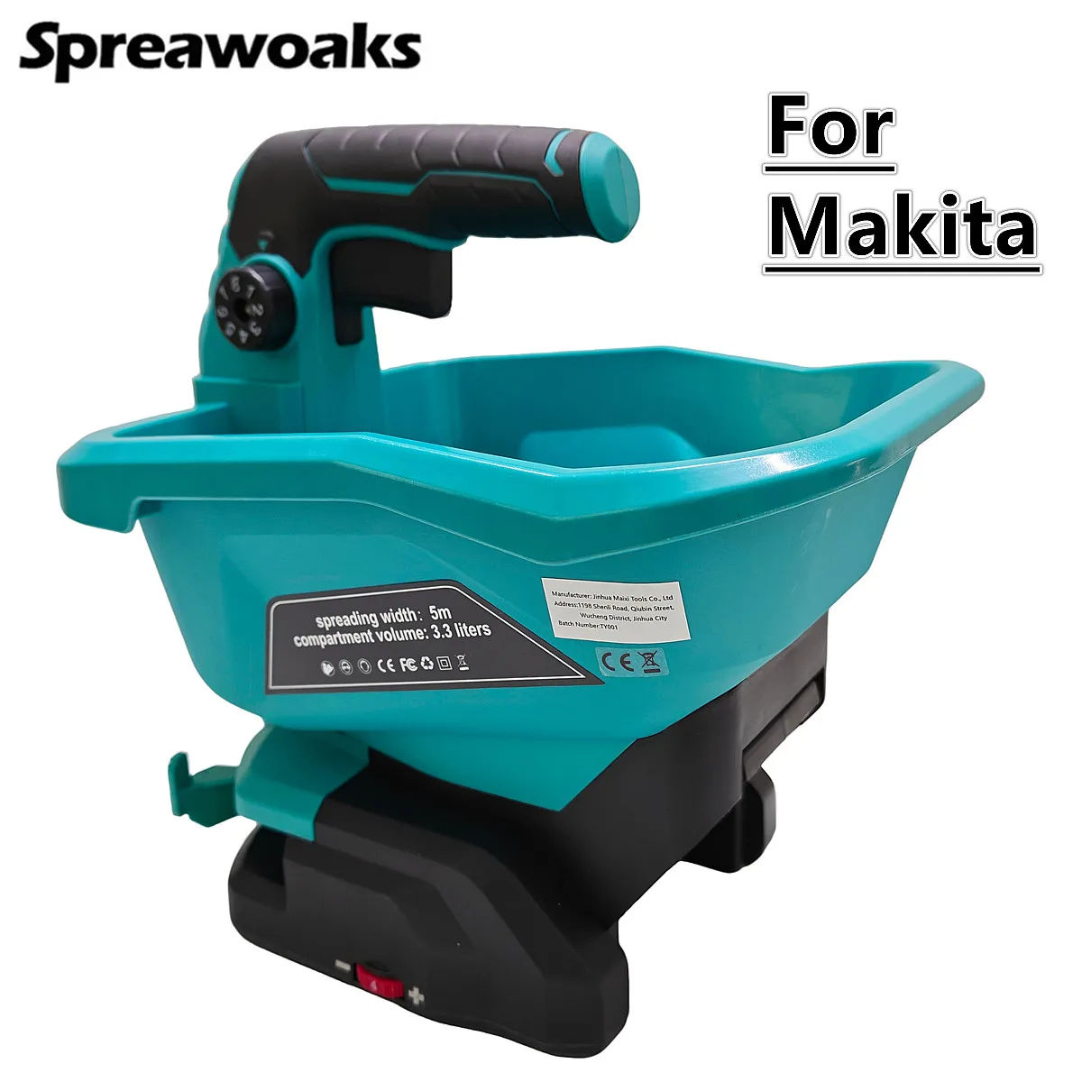 

For Makita 18V Battery Cordless Handheld Spreader Grass Seed Fertilizer Automatic Quick Sowing Granular Vegetable Seed Spreading