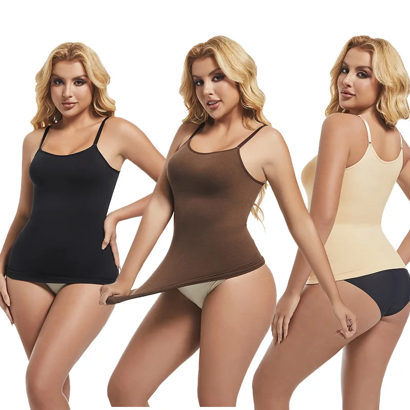 Seamless Shaping Vest High-Waisted Bodysuit Abdomen Slimming Full-Body Compression Suit Five-Quarter Length Nylon Fabric