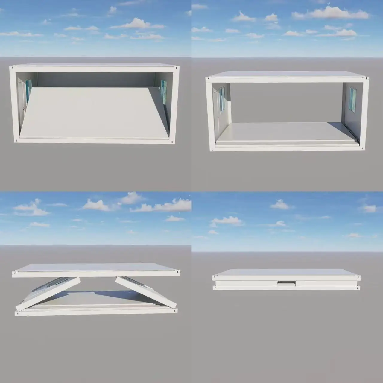 Custom Z Type 2 Story Flat Pack Prefab Container House Detachable Modular Building With Shower   Temporary Accommodation Use