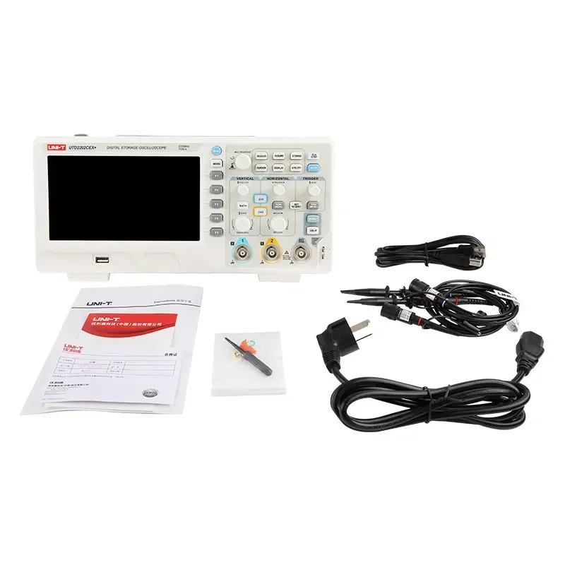 U NI-T UTD2202CEX+ Digital Oscilloscope 2 Channel 200Mhz 1GS/s With 7 Inches TFT LCD Display