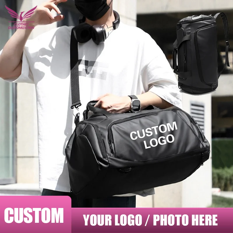 

Спортивная сумка с индивидуальным логотипом, большая вместительная сумка для путешествий, дорожная сумка-дафл, с разделением на сухую и влажную зоны, для тренировок, с возможностью самостоятельной настройки (DIY)