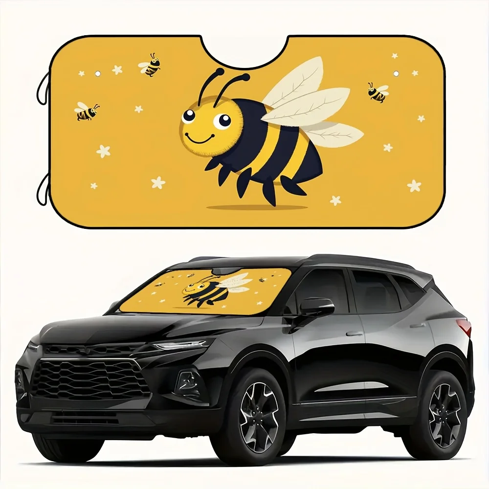 

1 шт., весенняя пчела, желтые пчелы, складной козырек от солнца на лобовое стекло, автомобильные солнцезащитные козырьки с принтом, тепловой козырек на переднее окно, аксессуары для грузовиков, вкл.