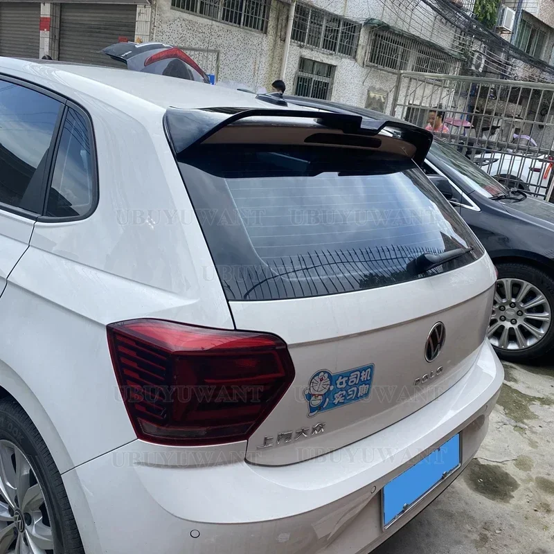 For Volkswagen Polo Plus Spoiler 2019 2020 2021 2022 High Quality ABS Material Car Rear Wing Primer Color Rear Spoiler