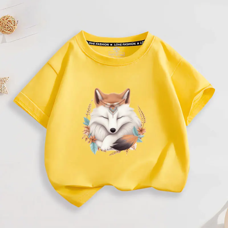 DIY 18CM Cartoon Fox Stickers Heat Transfer Printing Stickers Iron On T-shirt Custom Moisture-resistant Decoration