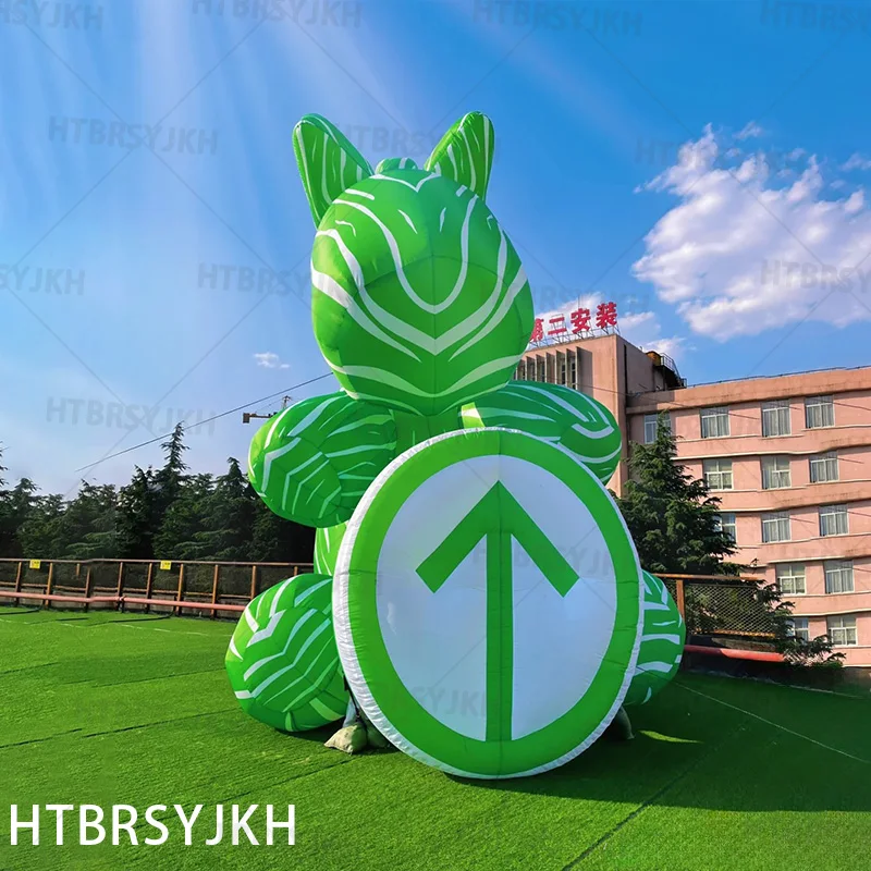 

Inflatable green horse doll air model animal mascot shopping mall outdoor decoration props