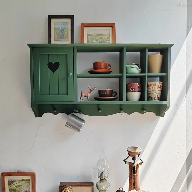 

Полка Zakka, настенная полка из цельной древесины, маленький подвесной шкаф для обеденного шкафа, узкая полка для хранения мелочей |