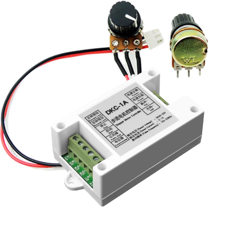 DC5V-32V 20KHz DKC-1A Single-axis Stepper Motor Speed Controller  Forward Reverse Servo Pulse Generator with 10K Potentiometer  
