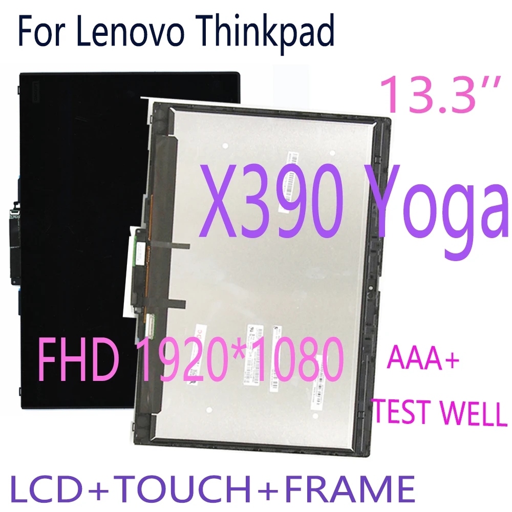 

FRU 02HM857 02HM861 5M10V24625 For Lenovo Thinkpad X390 Yoga Laptop FHD LCD Display Touch Screen Glass Panel Digitizer Assembly