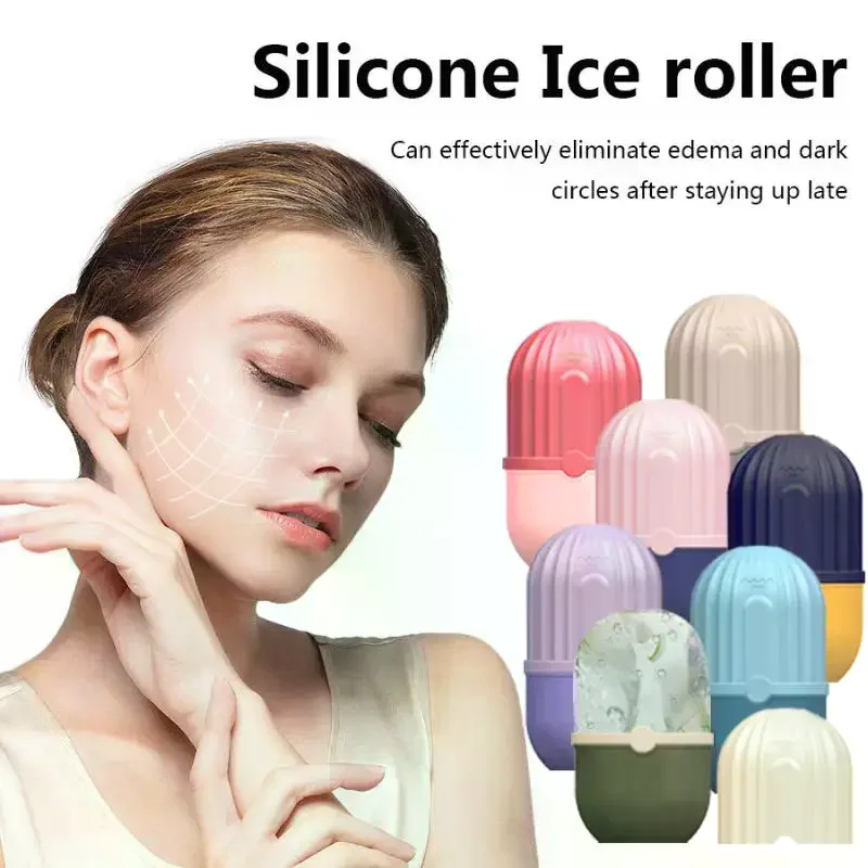 Reusable Massage Silicone Ice Mold For Beauty And Skin Care  Face Roller Massager